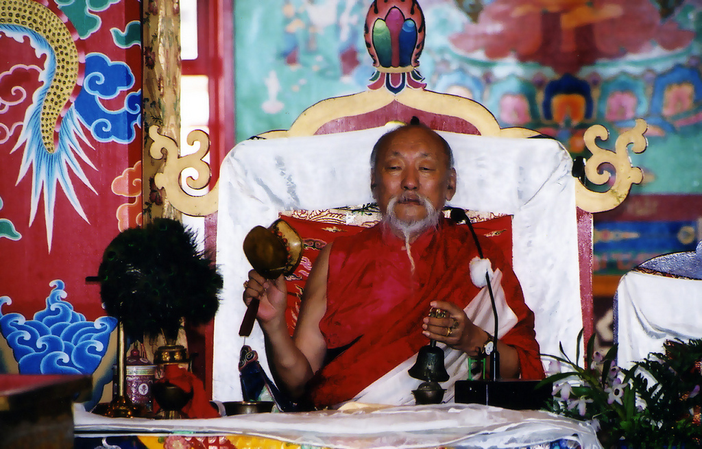 Chagdud Rinpoche practing Chod.